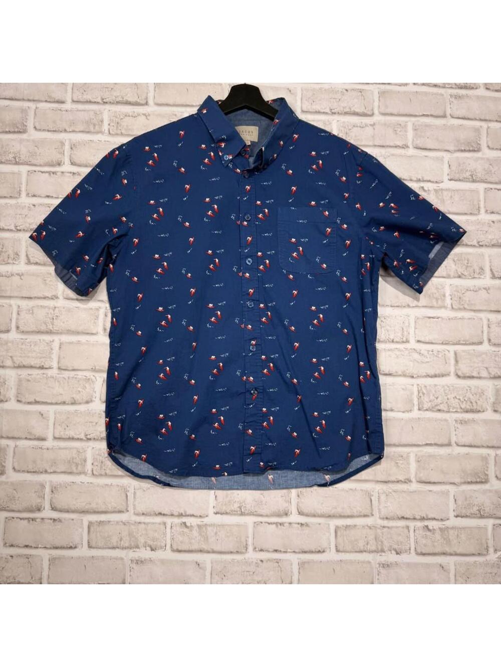 Jachs‎ New York Short Sleeve Button Down Surfer Men's M